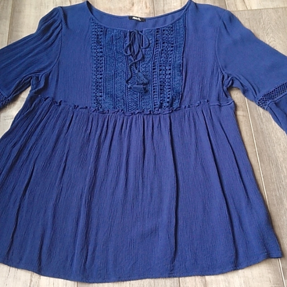 "Mark" navy blue shirt Medium